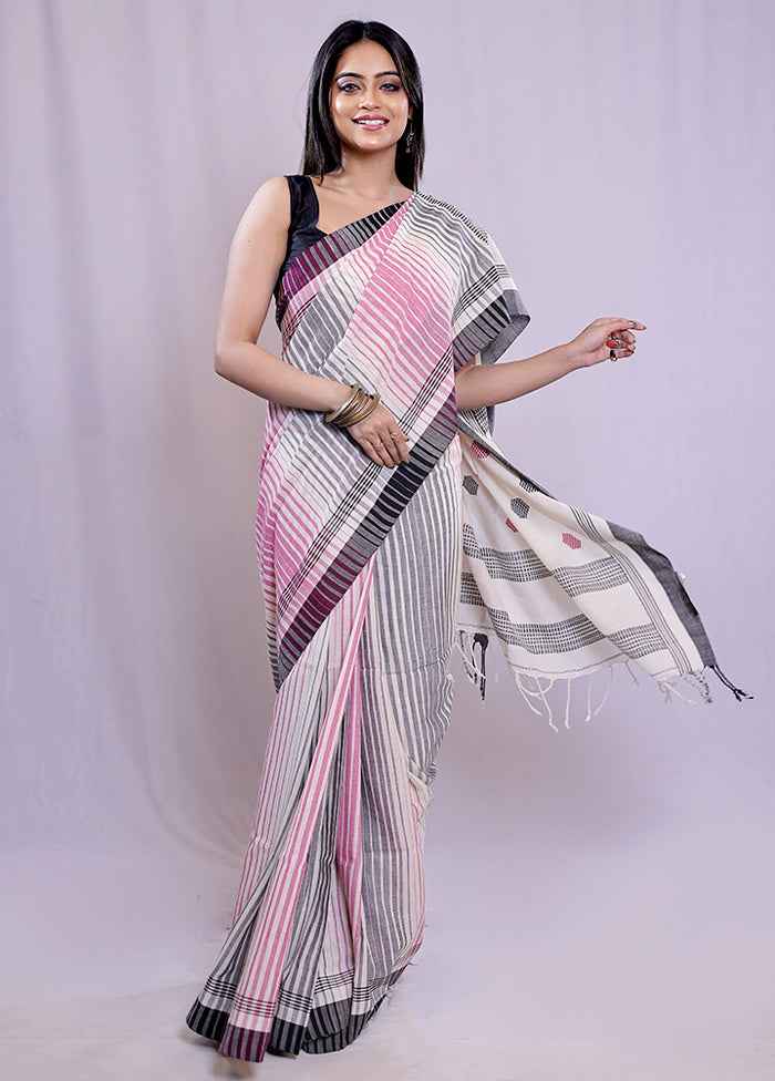 Cream Matka Silk Saree With Blouse Piece - Indian Silk House Agencies