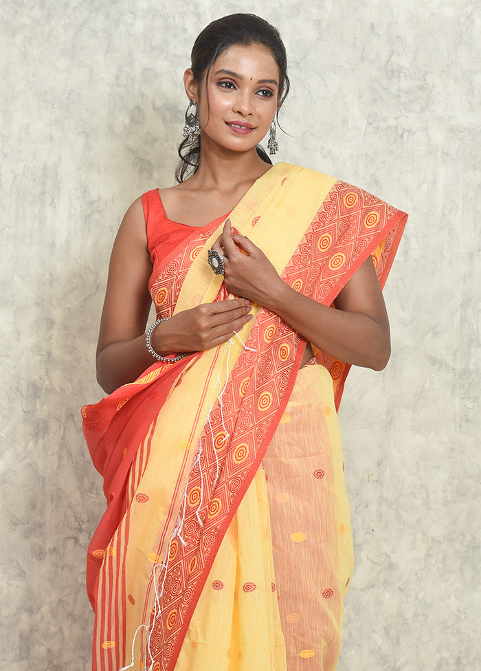 Yellow Matka Silk Saree With Blouse Piece - Indian Silk House Agencies