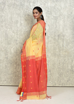 Yellow Matka Silk Saree With Blouse Piece - Indian Silk House Agencies