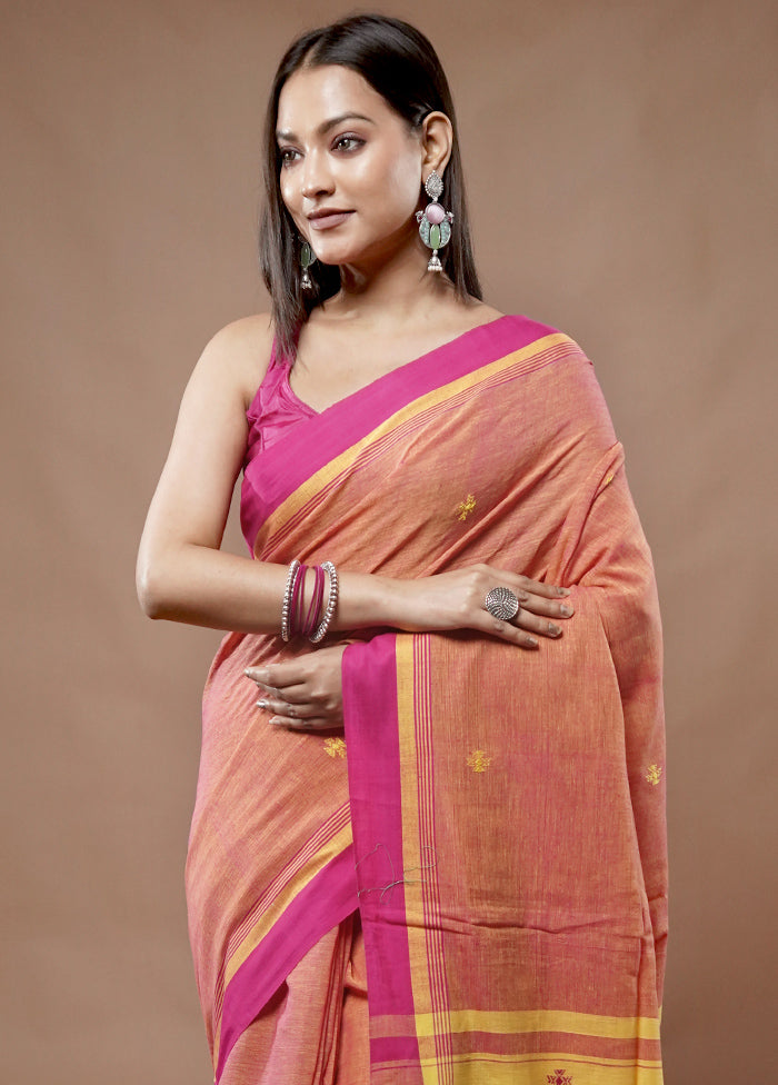 Yellow Matka Silk Saree With Blouse Piece - Indian Silk House Agencies