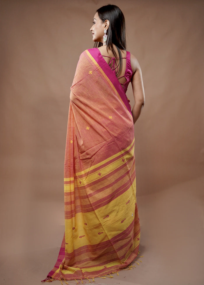 Yellow Matka Silk Saree With Blouse Piece - Indian Silk House Agencies