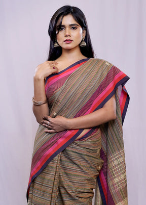 Multicolor Matka Silk Saree With Blouse Piece - Indian Silk House Agencies