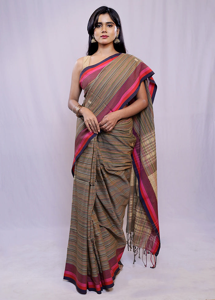 Multicolor Matka Silk Saree With Blouse Piece - Indian Silk House Agencies