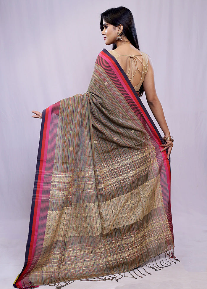 Multicolor Matka Silk Saree With Blouse Piece - Indian Silk House Agencies