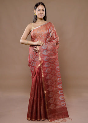 Pink Matka Pure Silk Saree With Blouse Piece - Indian Silk House Agencies