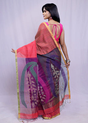 Multicolor Matka Pure Silk Saree With Blouse Piece - Indian Silk House Agencies