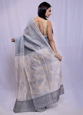 Blue Matka Pure Silk Saree With Blouse Piece - Indian Silk House Agencies