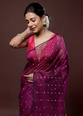 Pink Matka Pure Silk Saree With Blouse Piece - Indian Silk House Agencies