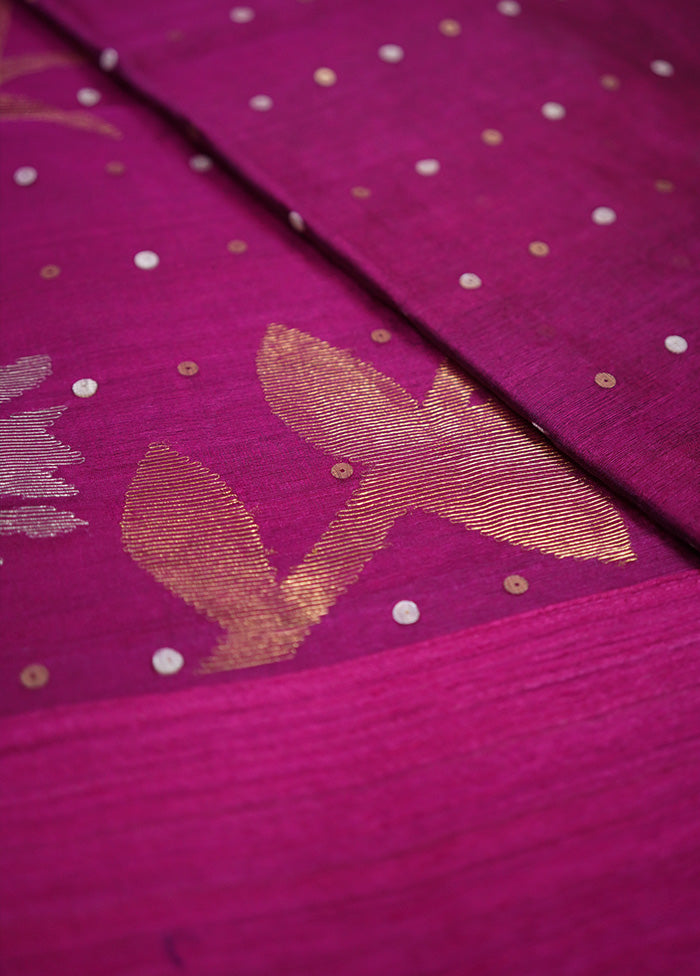 Pink Matka Pure Silk Saree With Blouse Piece - Indian Silk House Agencies