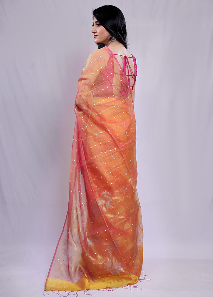 Yellow Matka Pure Silk Saree With Blouse Piece - Indian Silk House Agencies