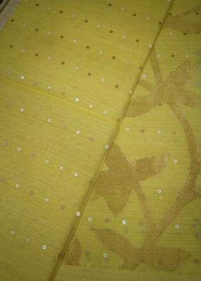 Yellow Matka Pure Silk Saree With Blouse Piece - Indian Silk House Agencies