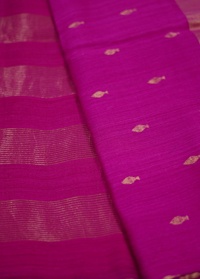 Pink Matka Pure Silk Saree With Blouse Piece - Indian Silk House Agencies