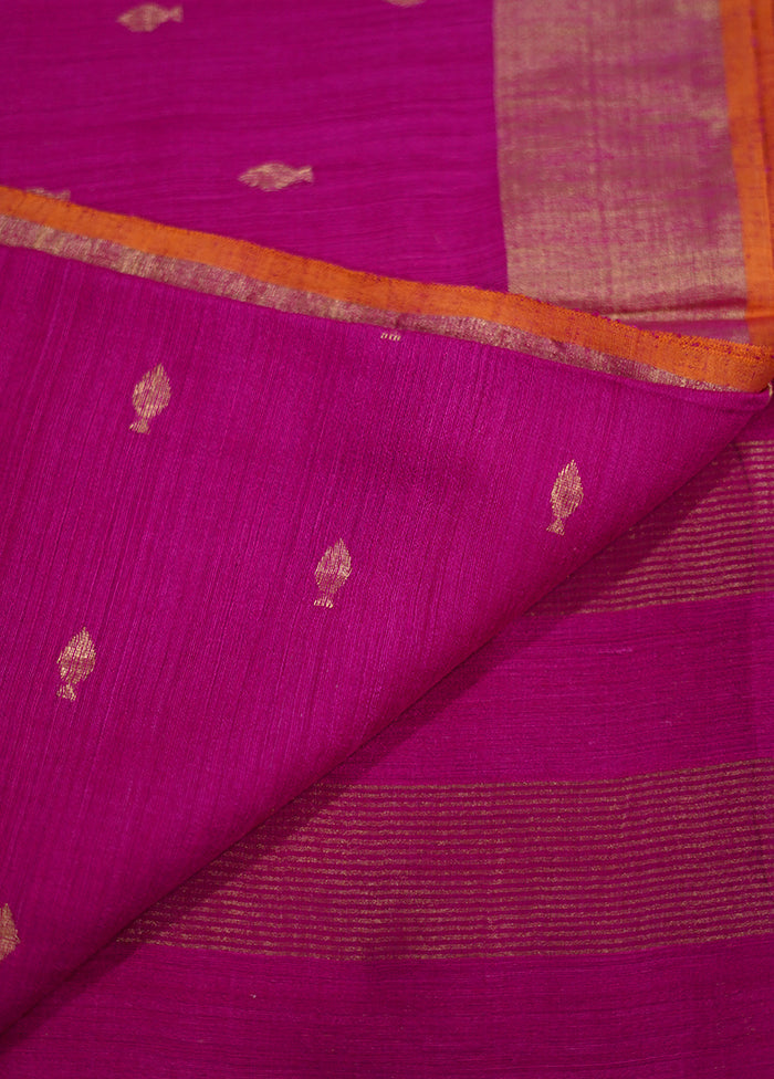 Pink Matka Pure Silk Saree With Blouse Piece - Indian Silk House Agencies