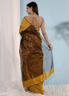 Yellow Matka Pure Silk Saree With Blouse Piece - Indian Silk House Agencies