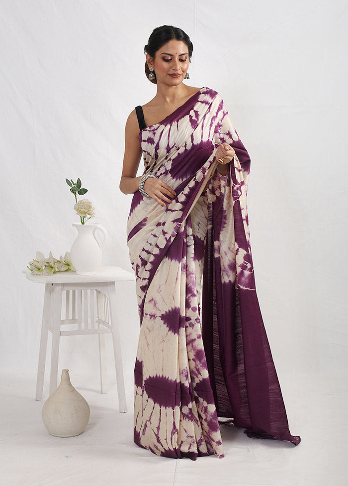 Cream Tussar Silk Saree With Blouse Piece - Indian Silk House Agencies