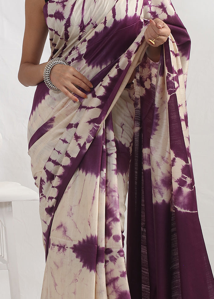 Cream Tussar Silk Saree With Blouse Piece - Indian Silk House Agencies