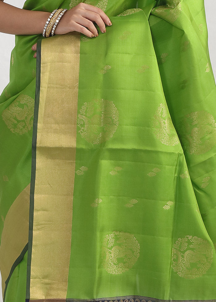 Pink Kanjivaram Pure Silk Saree With Blouse Piece - Indian Silk House Agencies