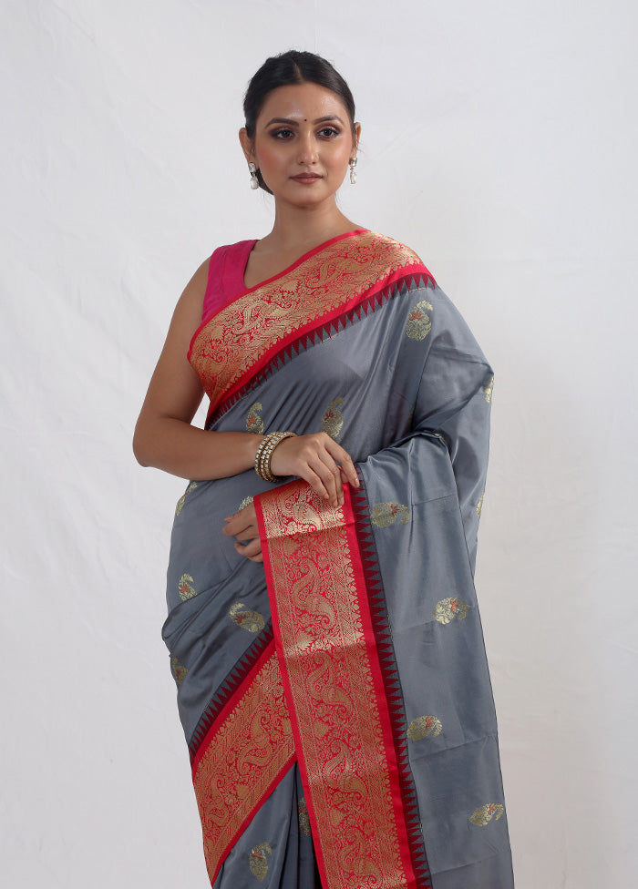 Pink Kanjivaram Silk Saree With Blouse Piece - Indian Silk House Agencies