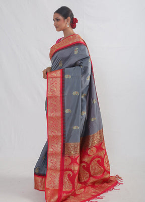 Pink Kanjivaram Silk Saree With Blouse Piece - Indian Silk House Agencies