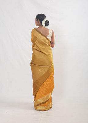 Yellow Kanjivaram Silk Saree With Blouse Piece - Indian Silk House Agencies