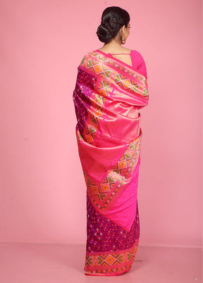 Purple Dupion Silk Saree With Blouse Piece - Indian Silk House Agencies