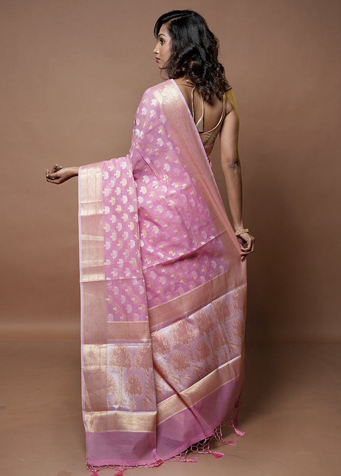 Purple Cotton Saree With Blouse Piece