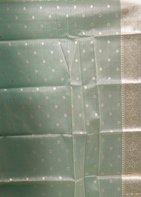 Cream Organza Saree With Blouse Piece