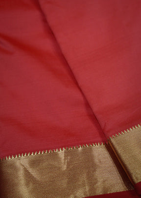 Pink Kanjivaram Silk Saree With Blouse Piece - Indian Silk House Agencies