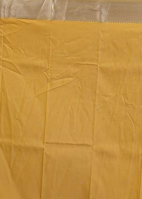 Yellow Kanjivaram Silk Saree With Blouse Piece