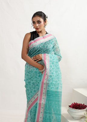 Blue Kota Cotton Saree With Blouse Piece - Indian Silk House Agencies