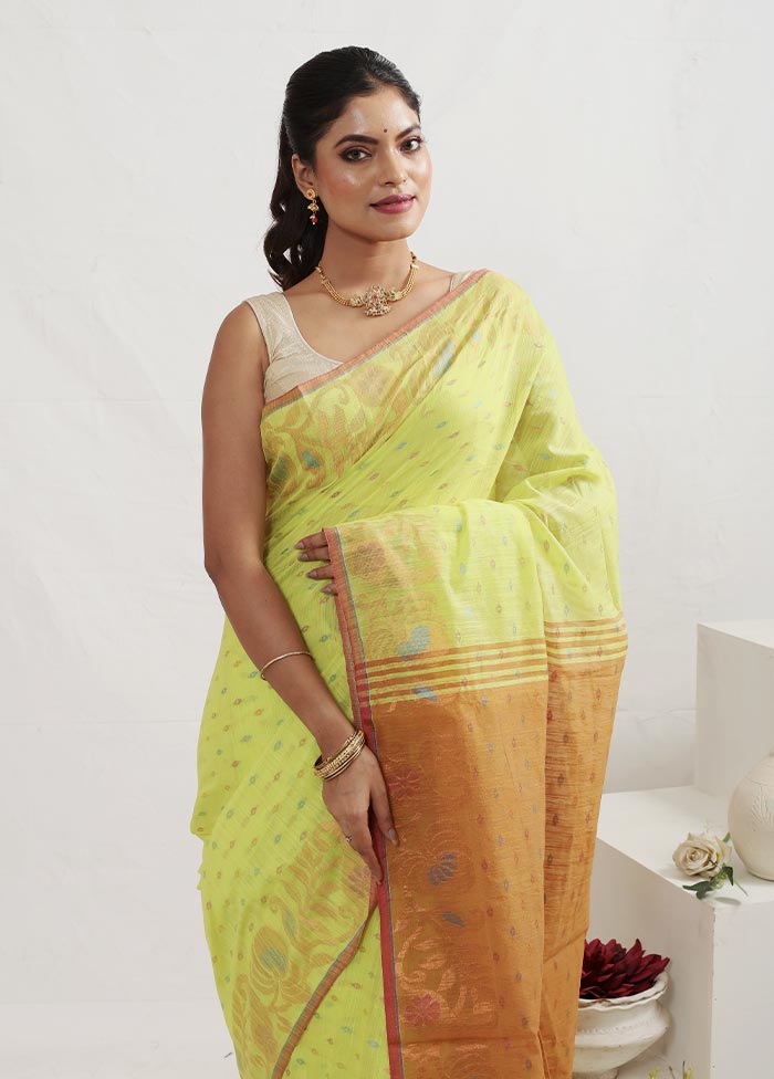 Green Matka Silk Saree With Blouse Piece - Indian Silk House Agencies