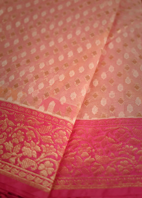 Pink Katan Silk Saree With Blouse Piece - Indian Silk House Agencies