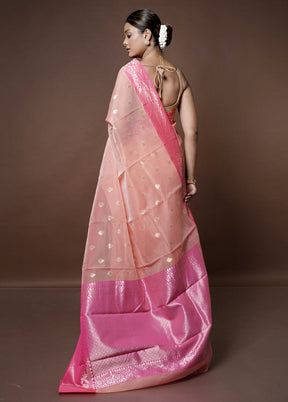 Pink Katan Silk Saree With Blouse Piece