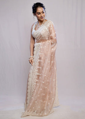 Cream Pure Kota Saree With Blouse Piece - Indian Silk House Agencies