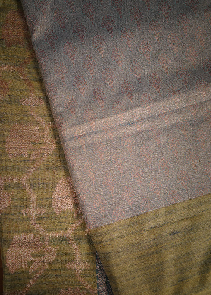 Rust Dupion Silk Saree With Blouse Piece - Indian Silk House Agencies