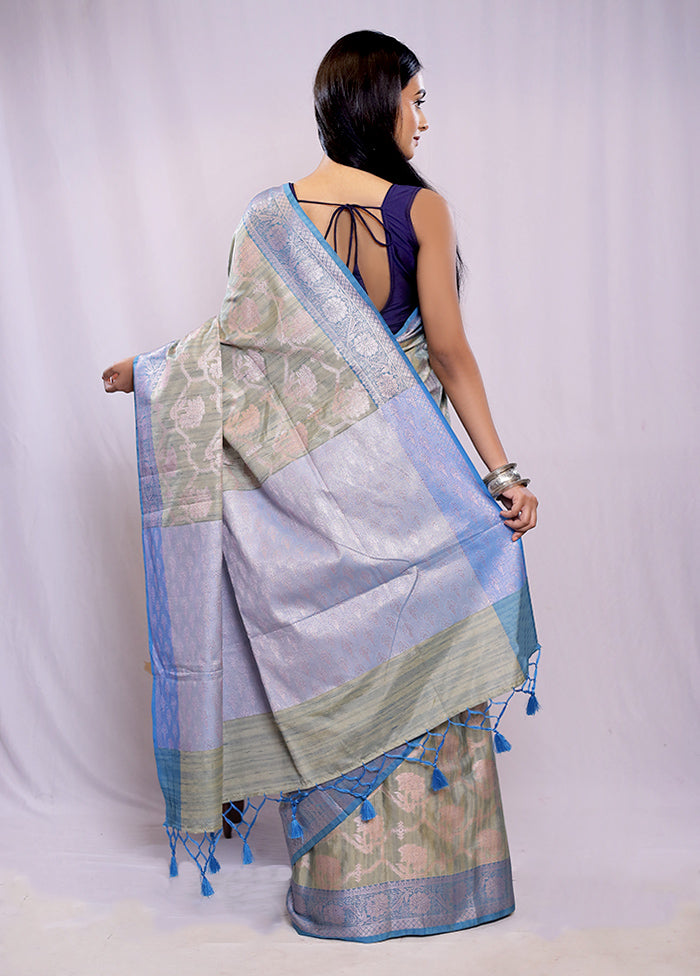 Rust Dupion Silk Saree With Blouse Piece - Indian Silk House Agencies