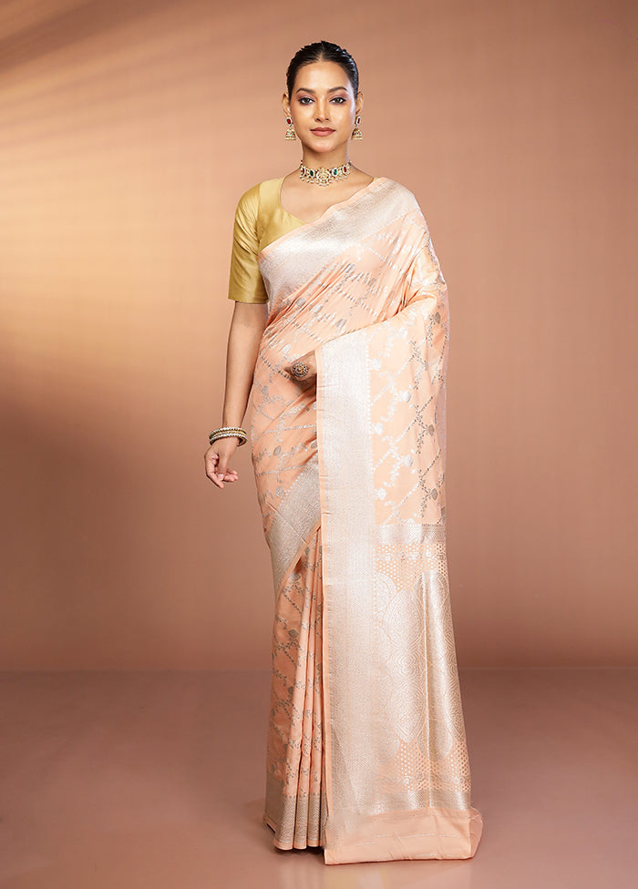 Green Banarasi Silk Saree With Blouse Piece