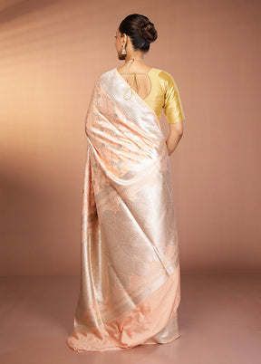 Green Banarasi Silk Saree With Blouse Piece