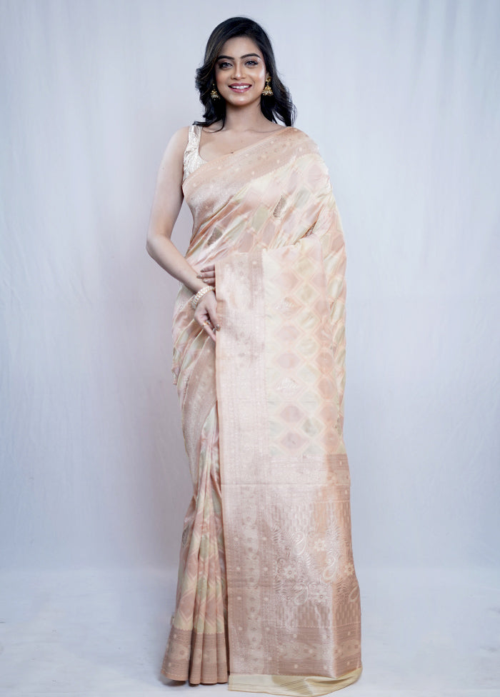 Multicolor Dupion Silk Saree With Blouse Piece - Indian Silk House Agencies