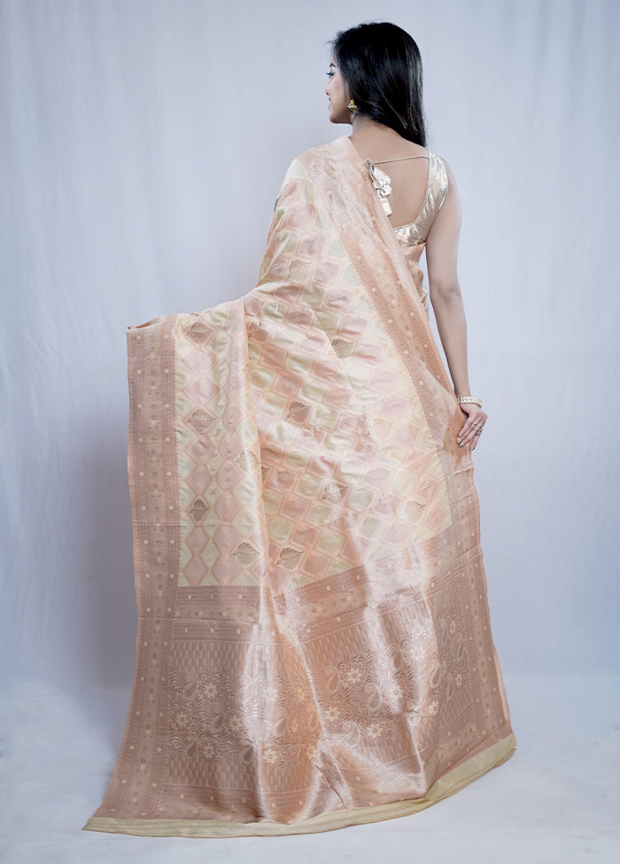 Multicolor Dupion Silk Saree With Blouse Piece - Indian Silk House Agencies