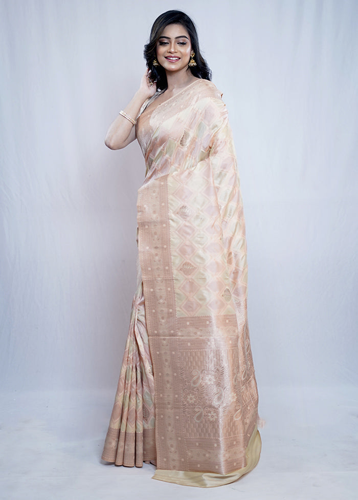 Multicolor Dupion Silk Saree With Blouse Piece - Indian Silk House Agencies