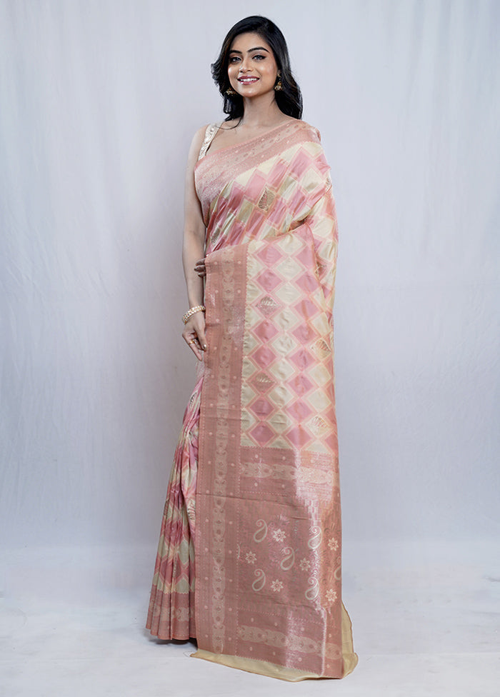 Multicolor Dupion Silk Saree With Blouse Piece - Indian Silk House Agencies