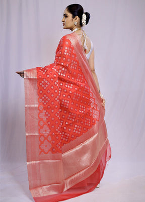 Pink Kora Silk Saree With Blouse Piece - Indian Silk House Agencies