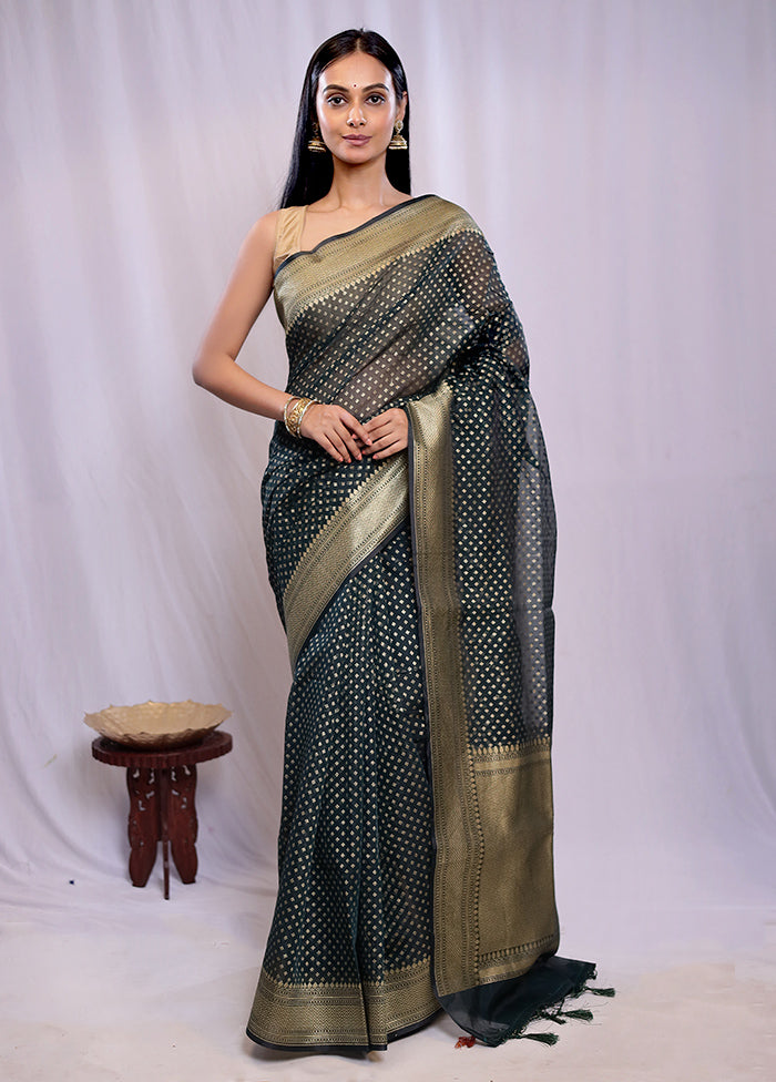 Multicolor Kora Silk Saree With Blouse Piece - Indian Silk House Agencies