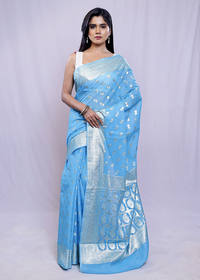 Multicolor Pure Cotton Saree With Blouse Piece - Indian Silk House Agencies