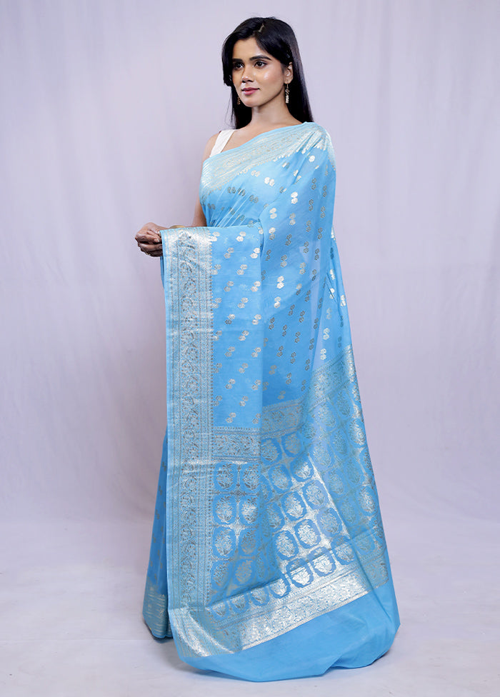 Multicolor Pure Cotton Saree With Blouse Piece - Indian Silk House Agencies