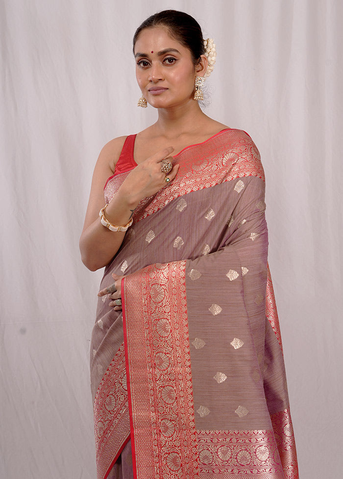 Pink Tussar Silk Saree With Blouse Piece - Indian Silk House Agencies