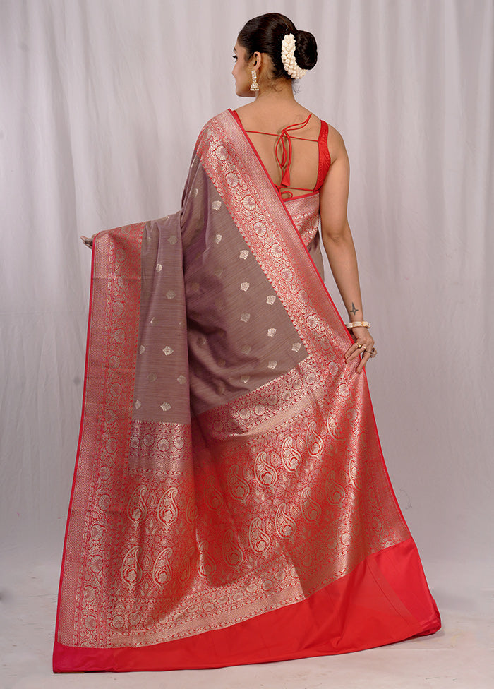 Pink Tussar Silk Saree With Blouse Piece - Indian Silk House Agencies