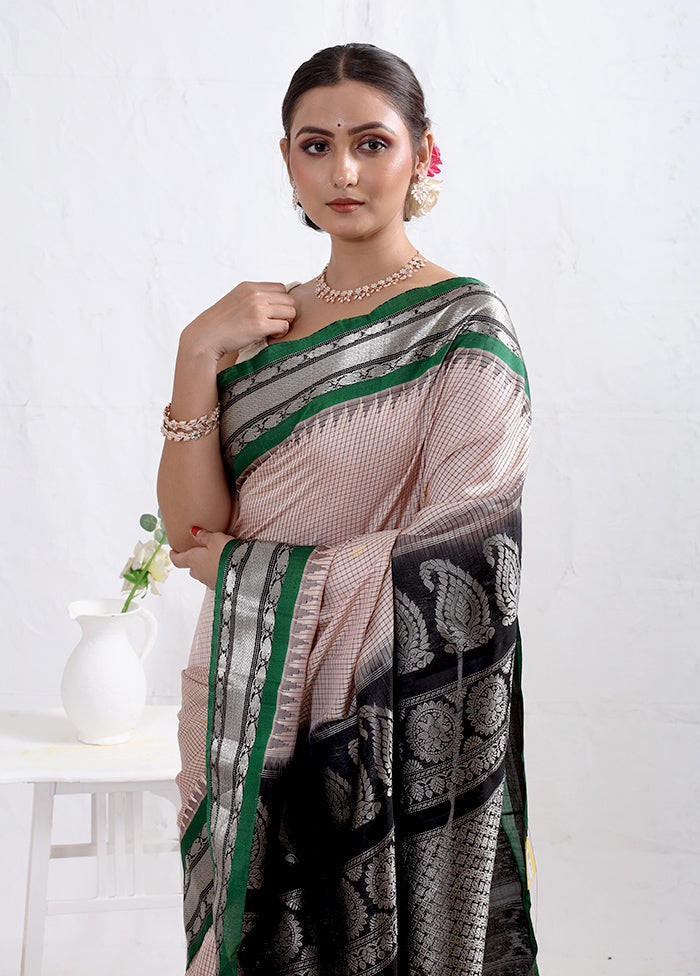 Pink Gadwal Pure Silk Saree Without Blouse Piece - Indian Silk House Agencies