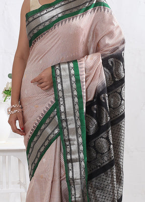 Pink Gadwal Pure Silk Saree Without Blouse Piece - Indian Silk House Agencies